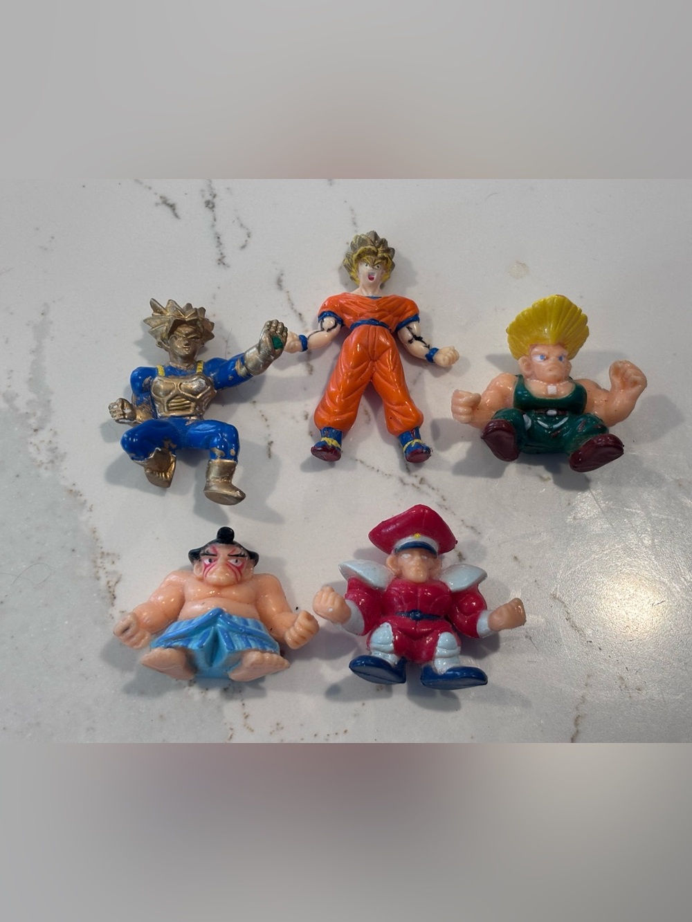 Dragon Ball Z and Street Fighter II Figures